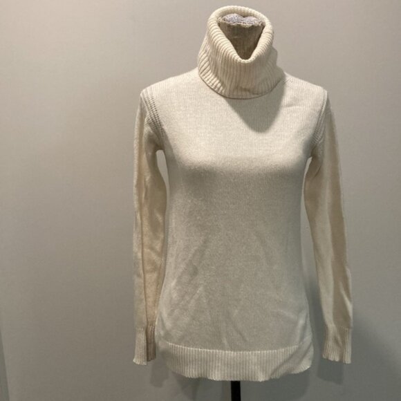 J.Crew XS Turtleneck Sweater Cream Wool Soft Knit Pullover - Picture 5 of 11